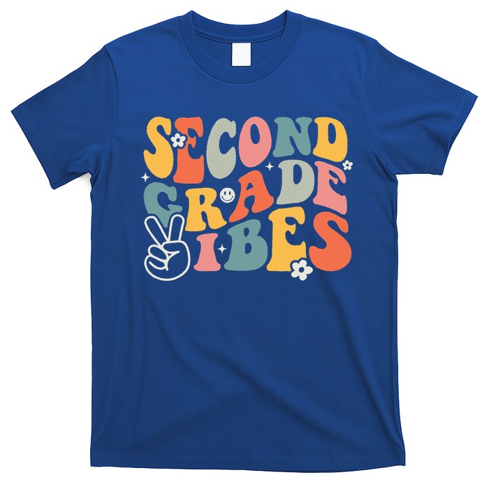 Second Grade Vibes Team 2nd Grade Groovy Back To School T-Shirt