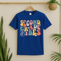 Second Grade Vibes Team 2nd Grade Groovy Back To School T-Shirt