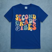 Second Grade Vibes Team 2nd Grade Groovy Back To School T-Shirt