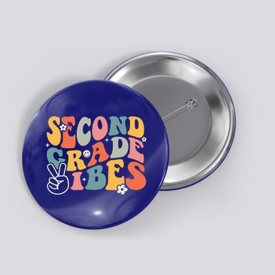 Second Grade Vibes Team 2nd Grade Groovy Back To School Button