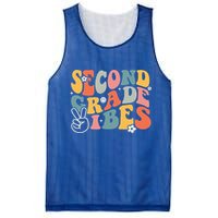 Second Grade Vibes Team 2nd Grade Groovy Back To School Mesh Reversible Basketball Jersey Tank