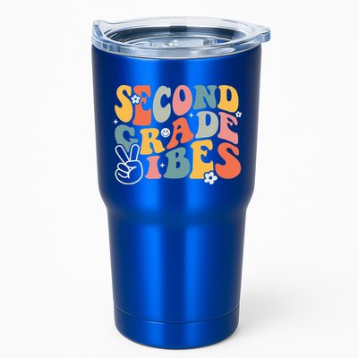 Second Grade Vibes Team 2nd Grade Groovy Back To School Tumbler