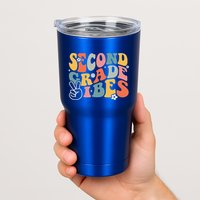 Second Grade Vibes Team 2nd Grade Groovy Back To School Tumbler