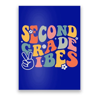 Second Grade Vibes Team 2nd Grade Groovy Back To School Poster