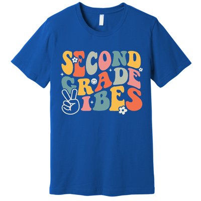Second Grade Vibes Team 2nd Grade Groovy Back To School Premium T-Shirt