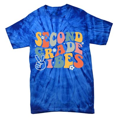 Second Grade Vibes Team 2nd Grade Groovy Back To School Tie-Dye T-Shirt