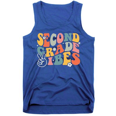 Second Grade Vibes Team 2nd Grade Groovy Back To School Tank Top