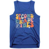 Second Grade Vibes Team 2nd Grade Groovy Back To School Tank Top