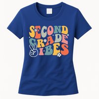 Second Grade Vibes Team 2nd Grade Groovy Back To School Womens T-Shirt
