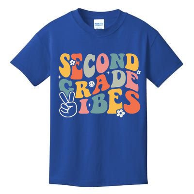 Second Grade Vibes Team 2nd Grade Groovy Back To School Kids T-Shirt