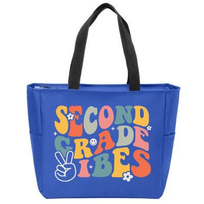 Second Grade Vibes Team 2nd Grade Groovy Back To School Zip Tote Bag