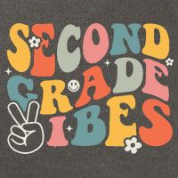 Second Grade Vibes Team 2nd Grade Groovy Back To School Cotton Canvas Backpack