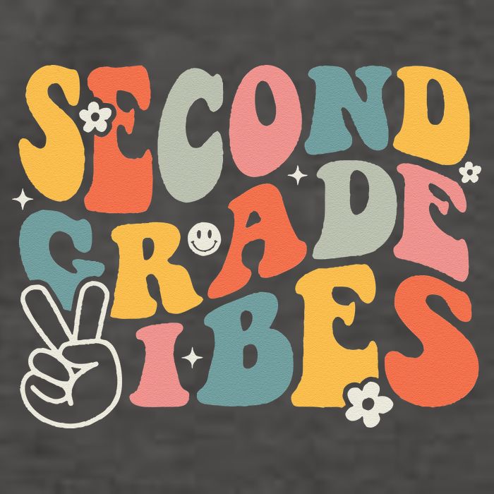 Second Grade Vibes Team 2nd Grade Groovy Back To School Vector Backpack