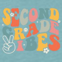 Second Grade Vibes Team 2nd Grade Groovy Back To School Sueded Cloud Jersey T-Shirt