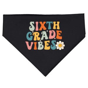 Sixth Grade Vibes 6th Grade Team Retro 1st Day Of School USA-Made Doggie Bandana