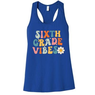 Sixth Grade Vibes 6th Grade Team Retro 1st Day Of School Women's Racerback Tank