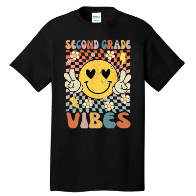 Second Grade Vibes 2nd Grade Retro Teacher 1st Day Of School Tall T-Shirt