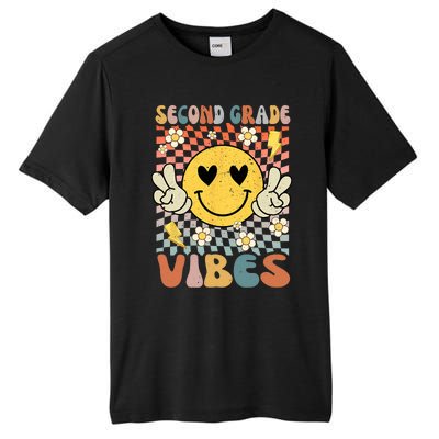 Second Grade Vibes 2nd Grade Retro Teacher 1st Day Of School Tall Fusion ChromaSoft Performance T-Shirt