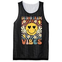 Second Grade Vibes 2nd Grade Retro Teacher 1st Day Of School Mesh Reversible Basketball Jersey Tank