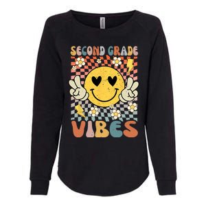 Second Grade Vibes 2nd Grade Retro Teacher 1st Day Of School Womens California Wash Sweatshirt