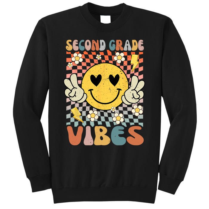 Second Grade Vibes 2nd Grade Retro Teacher 1st Day Of School Tall Sweatshirt