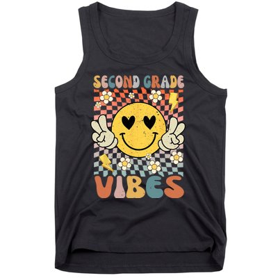 Second Grade Vibes 2nd Grade Retro Teacher 1st Day Of School Tank Top