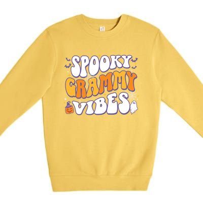 Spooky Grammy Vibes Halloween Gift Premium Crewneck Sweatshirt