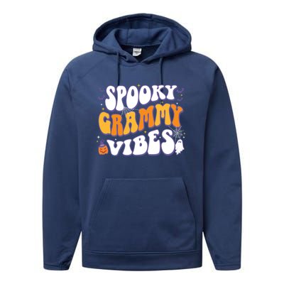 Spooky Grammy Vibes Halloween Gift Performance Fleece Hoodie