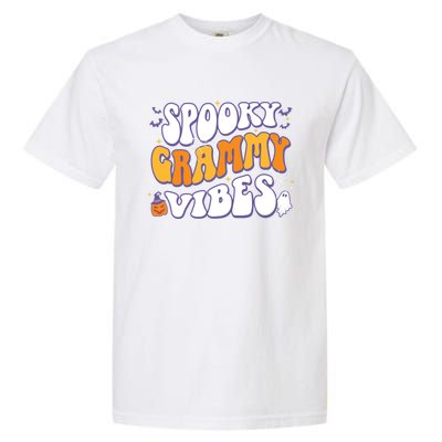 Spooky Grammy Vibes Halloween Gift Garment-Dyed Heavyweight T-Shirt