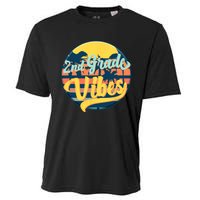 Second Grade Vibes Team 2nd Grade Teacher Or Student Retro Cooling Performance Crew T-Shirt