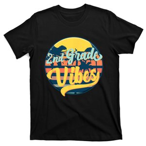 Second Grade Vibes Team 2nd Grade Teacher Or Student Retro T-Shirt