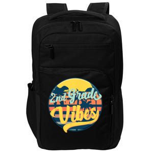 Second Grade Vibes Team 2nd Grade Teacher Or Student Retro Impact Tech Backpack