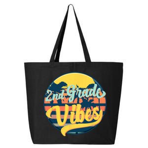 Second Grade Vibes Team 2nd Grade Teacher Or Student Retro 25L Jumbo Tote