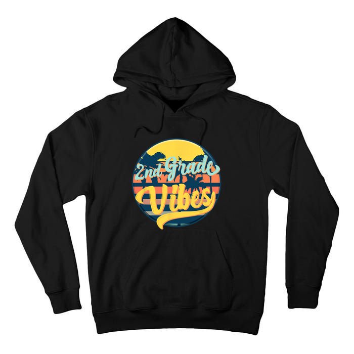 Second Grade Vibes Team 2nd Grade Teacher Or Student Retro Tall Hoodie