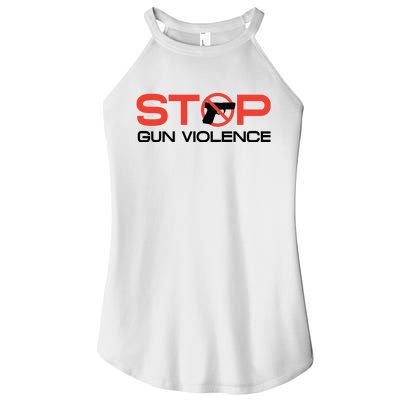 Stop Gun Violence Anti Gun Pro Life Women’s Perfect Tri Rocker Tank