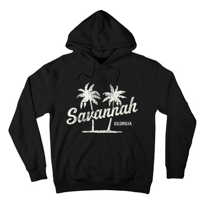 Savannah Georgia Vintage 70s Palm Trees Hoodie