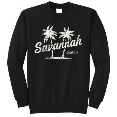 Savannah Georgia Vintage 70s Palm Trees Sweatshirt