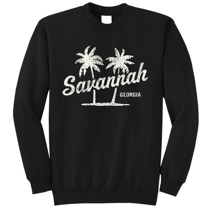 Savannah Georgia Vintage 70s Palm Trees Sweatshirt