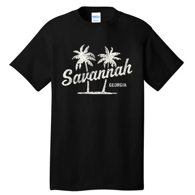 Savannah Georgia Vintage 70s Palm Trees Tall T-Shirt