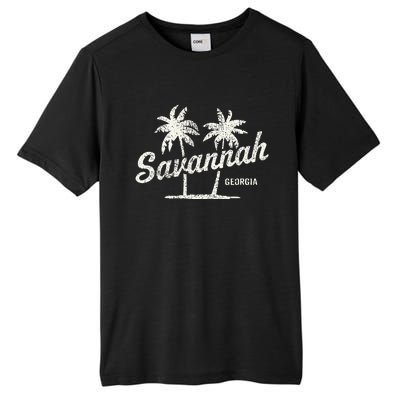 Savannah Georgia Vintage 70s Palm Trees Tall Fusion ChromaSoft Performance T-Shirt