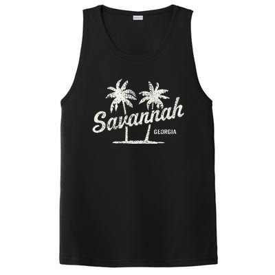 Savannah Georgia Vintage 70s Palm Trees PosiCharge Competitor Tank