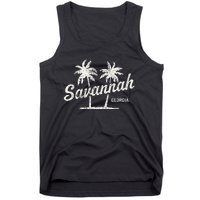 Savannah Georgia Vintage 70s Palm Trees Tank Top