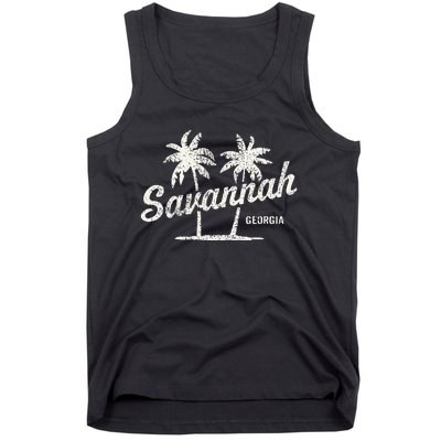 Savannah Georgia Vintage 70s Palm Trees Tank Top