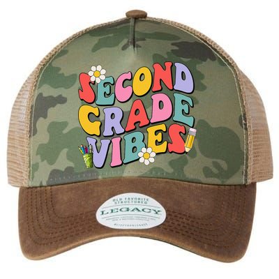 Second Grade Vibes Back To School 2nd Grade Team 1st Day Legacy Tie Dye Trucker Hat