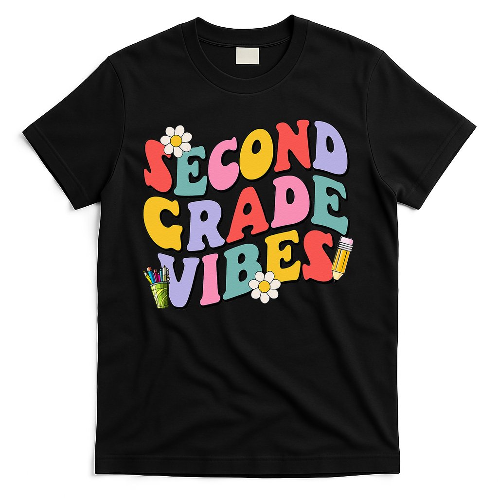 Second Grade Vibes Back To School 2nd Grade Team 1st Day T-Shirt