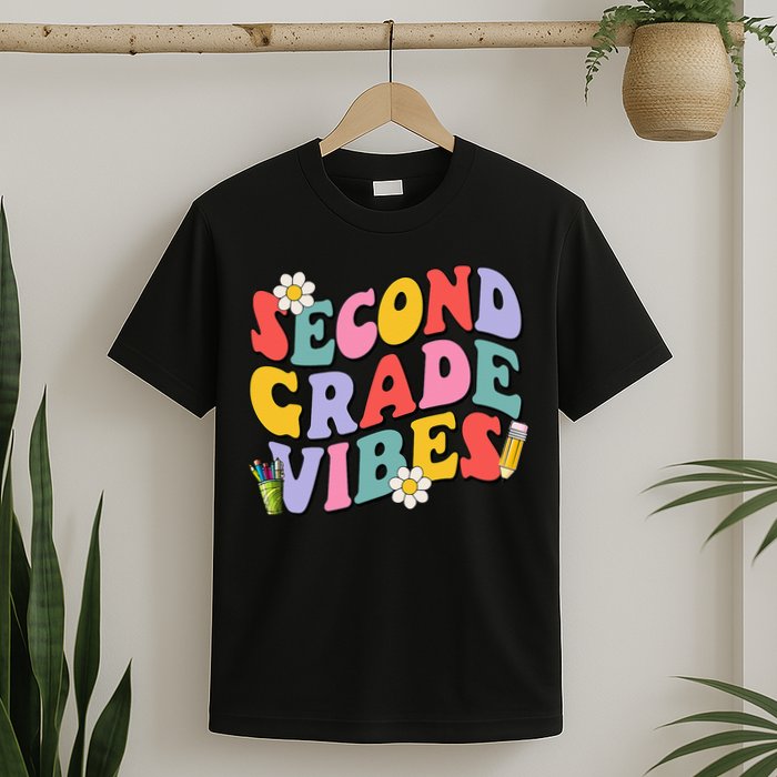 Second Grade Vibes Back To School 2nd Grade Team 1st Day T-Shirt