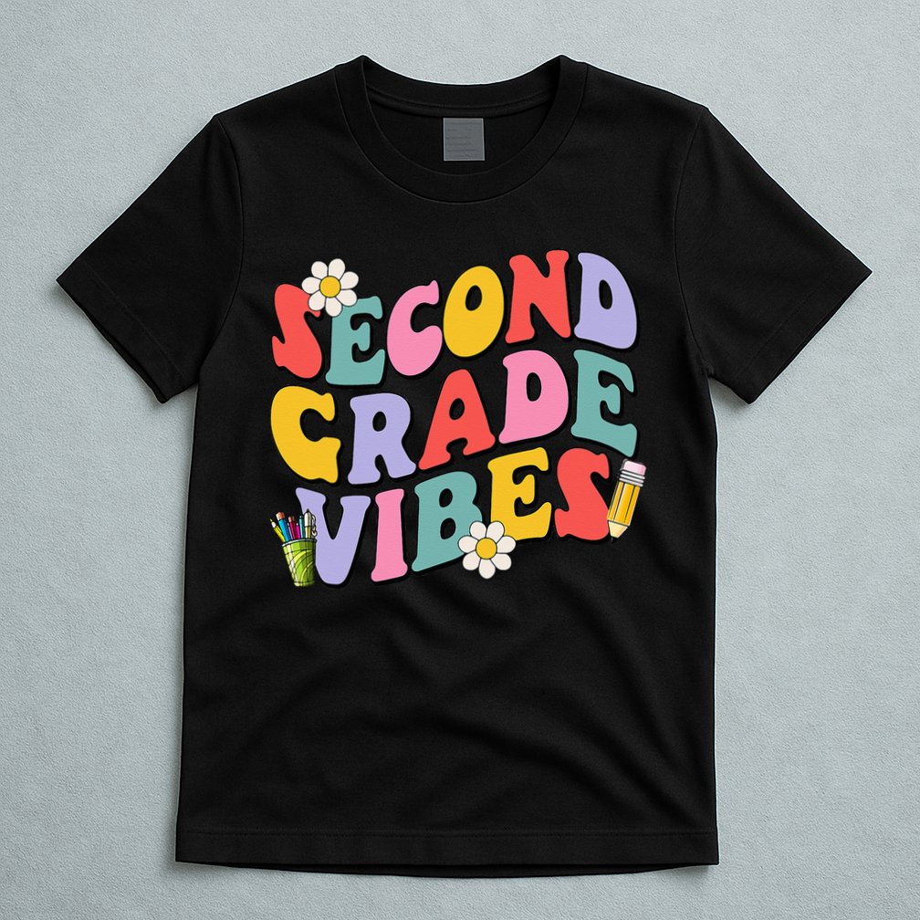 Second Grade Vibes Back To School 2nd Grade Team 1st Day T-Shirt