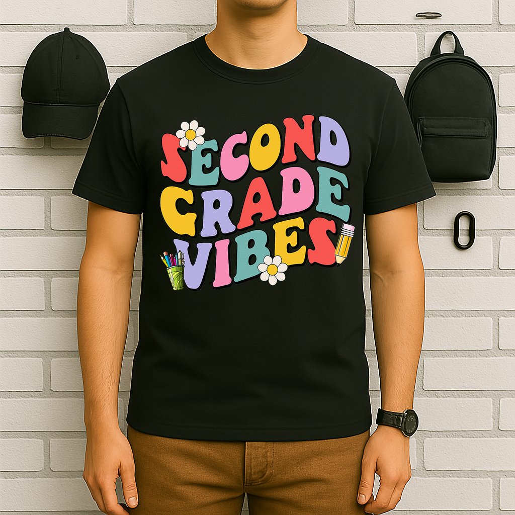 Second Grade Vibes Back To School 2nd Grade Team 1st Day T-Shirt