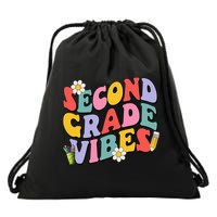 Second Grade Vibes Back To School 2nd Grade Team 1st Day Drawstring Bag