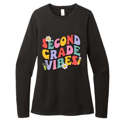 Second Grade Vibes Back To School 2nd Grade Team 1st Day Womens CVC Long Sleeve Shirt